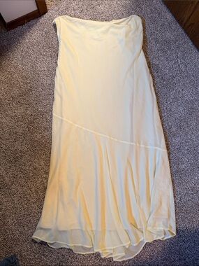 Peppermayo Pale Yellow Strapless Maxi Dress